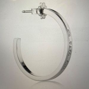 Tiffany & Co 1837 Silver Hoop Earrings